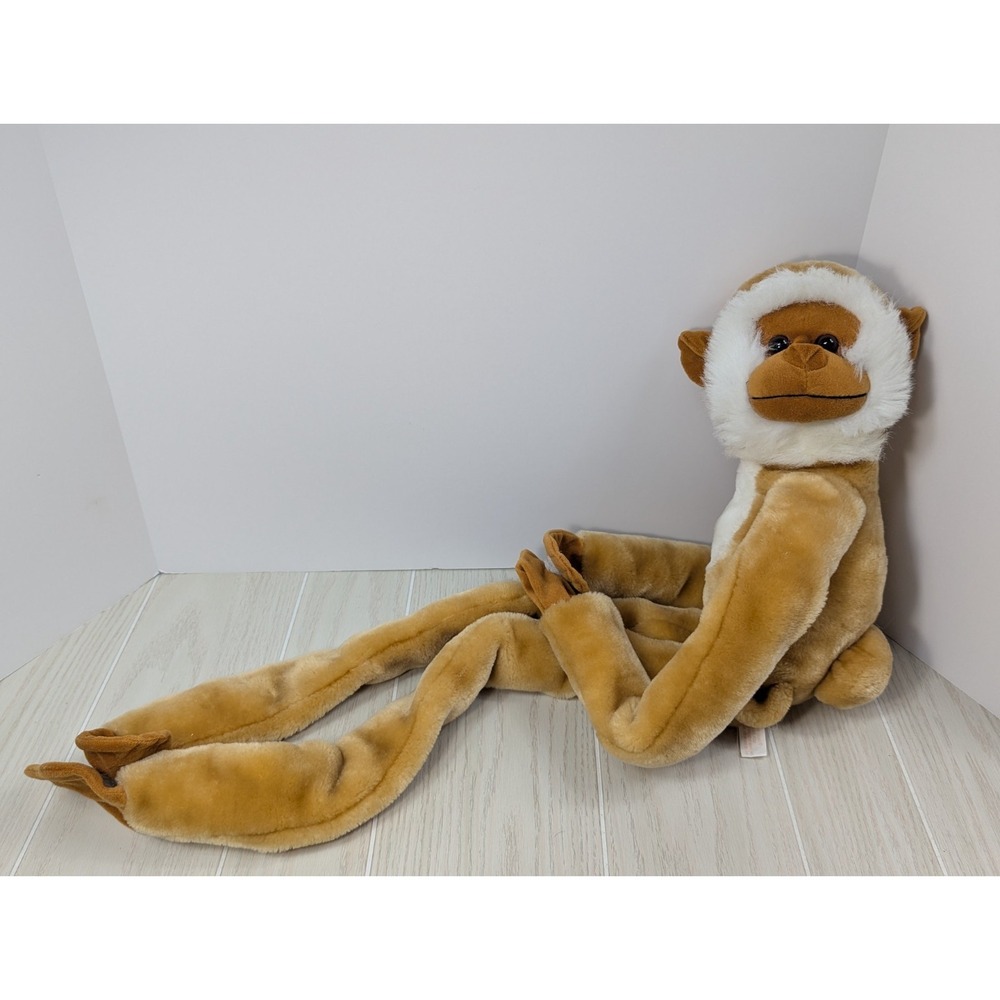 Shalom Toys Large plush brown tan white‎ monkey toy hanging 39-40"